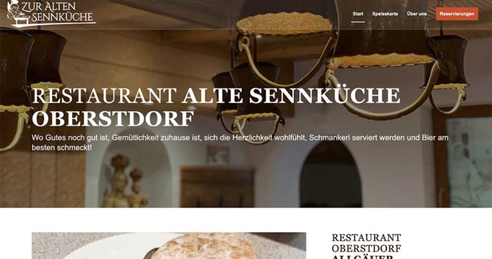 Restaurant Gastronomie Homepage erstellen