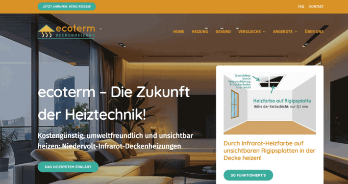 Homepage erstellen Heizungsbau