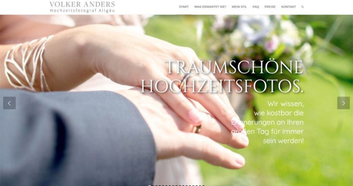 Webdesign für Fotograf