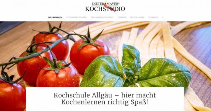 Webdesign für Kochstudio Sonthofen