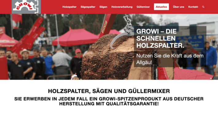 Maschinenbau Homepage erstellen