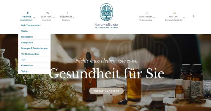 Homepage für Heilpraktiker erstellen