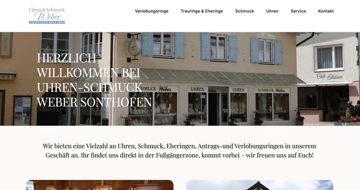 Juwelier Homepage Webdesign erstellen