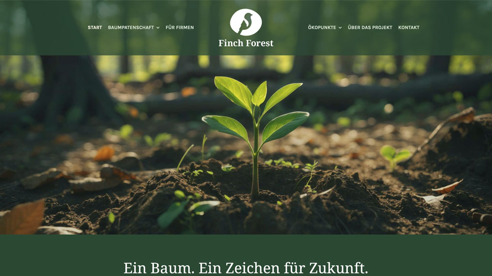 Webdesign für Forstwirtschaft Finch Forest