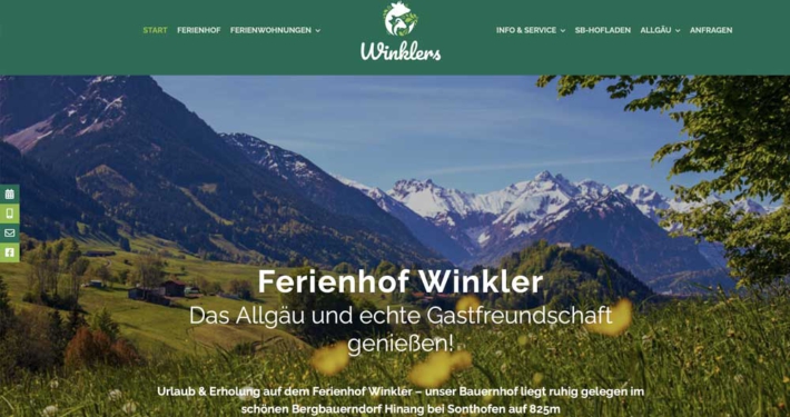 Homepage für Ferienhof Winkler